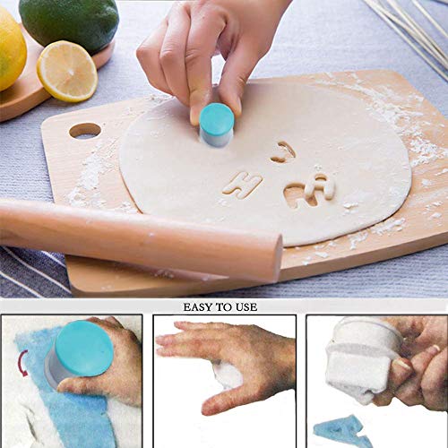 Cortador de galletas de alfabeto de plástico, 26 piezas, letras superiores y minúsculas, molde cortador de fondant para tartas