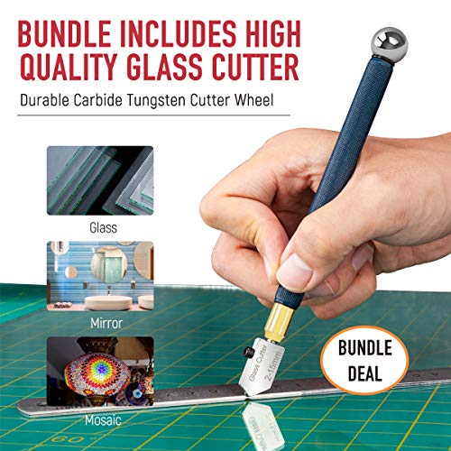 Cortador profesional del vidrio de la alimentación del aceite con la manija del metal y extremidad del carburo de tungsteno para las baldosas de mosaico del vitral Corte del diamante