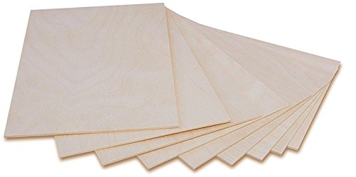 Creative Deco 20 x Tablero Contrachapado | 500 x 300 x 3 mm (+/- 0.5mm) | Madera Maciza Abedul para Bricolaje, Manualidades | Ideal para Pirograbado, Corte por Laser, CNC Router, Modelado, Calado