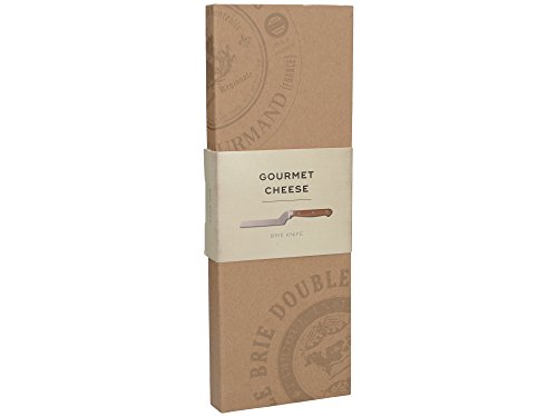 Creative Tops - Cortador de Queso Gourmet con Mango de Madera, 25,5 cm, Acero Inoxidable, Marrón/Plateado, 25.5 x 3.5 x 1.5 cm