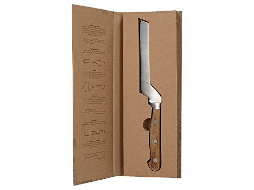 Creative Tops - Cortador de Queso Gourmet con Mango de Madera, 25,5 cm, Acero Inoxidable, Marrón/Plateado, 25.5 x 3.5 x 1.5 cm