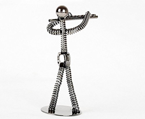Creative Vintage artística primavera rizadas hierro arte música Performer figura decorativa Musical instrumento hogar escritorio trabajo oficina Cafe decoración regalo
