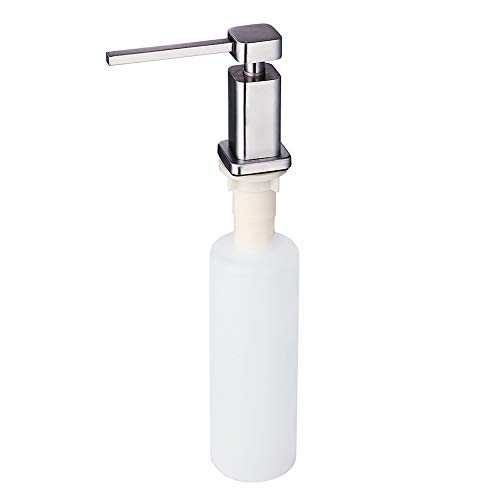 Cuadrado Dispensador de jabón es acero inoxidable 304, Fregadero de cocina con dispensador de lavavajillas y de jabón Aumentar
