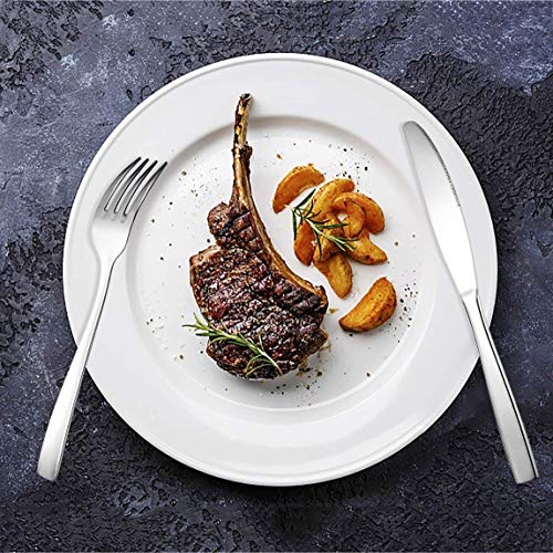 Cubertería de 24 Piezas Cubiertos de Acero Inoxidable Apto para lavavajillas Cucharas Tenedores Cuchillos Cucharillas Antioxidante para Hotel Restaurante