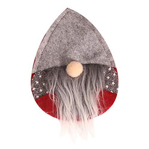 cuckoo-X Cocina Cubiertos Traje Bolsillos Cuchara Tenedores Bolsa Sombrero Encantador Decoración de Fiesta de Navidad, para familias/cafeterías/vestíbulos de hoteles/restaurantes o Fiestas navideñas