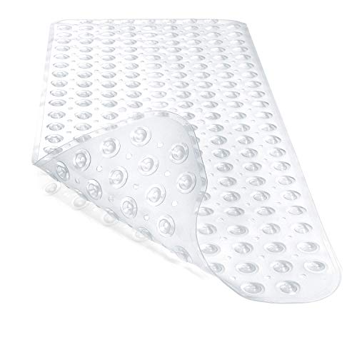 Czemo Alfombrillas de Bañera Antideslizante con Ventosas, Alfombrillas de Baño, Alfombrilla para Ducha Anti Bacterialm, Lavable en la Lavadora, 40 x 100 cm (Transparente)