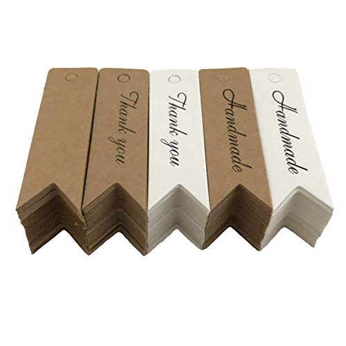 Da.Wa 100 X Color Primario Etiquetas DIY Pedazos de Etiquetas Papel Kraft 7cm*2cm