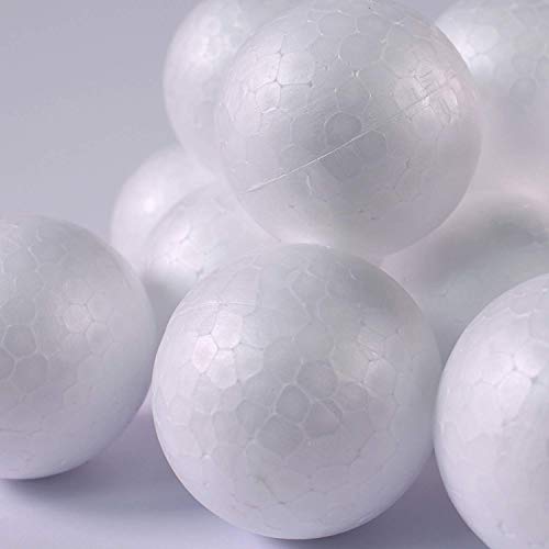 De la espuma Hemore 10 bolas de poliestireno 50mm Pack decorativo 10 bola de 5CM