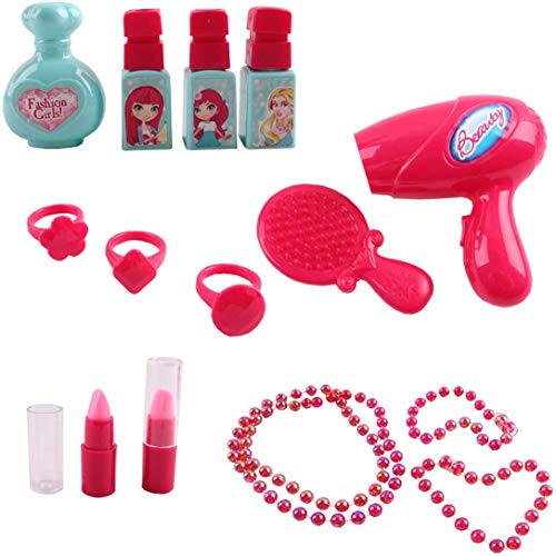 deAO Centro de Belleza Set Mesita Tocador Plegable en Maleta Convertible Maletín de Juegos con Accesorios, Luces, Sonidos