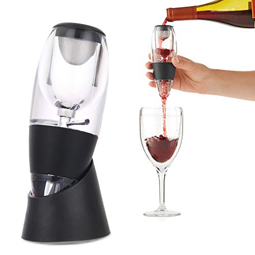 Decantador Para Vino, Moda aireador de vino de la jarra rápida Accesorios aireación Vino Vertedor mágico de la jarra del vino rojo partido de la familia del hotel (Color : As show)