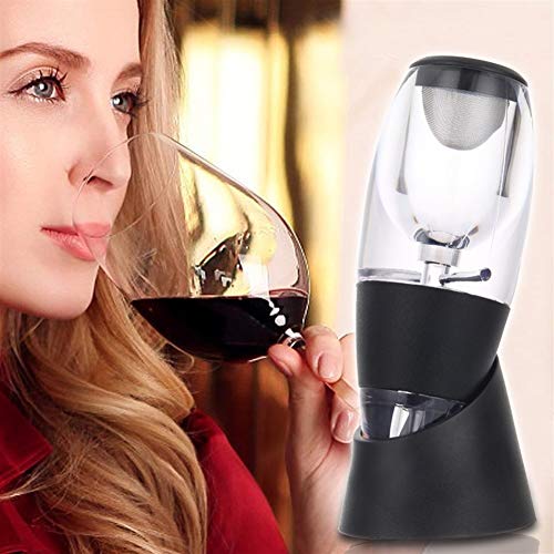 Decantador Para Vino, Moda aireador de vino de la jarra rápida Accesorios aireación Vino Vertedor mágico de la jarra del vino rojo partido de la familia del hotel (Color : As show)