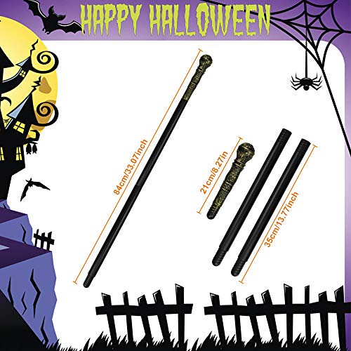 DECARETA Alas de Plumas Negras Disfraz de ala Negra, Cetro Real, Sombrero de Cuerno de Maléfica Ideal para para Halloween y Carnaval, Negro