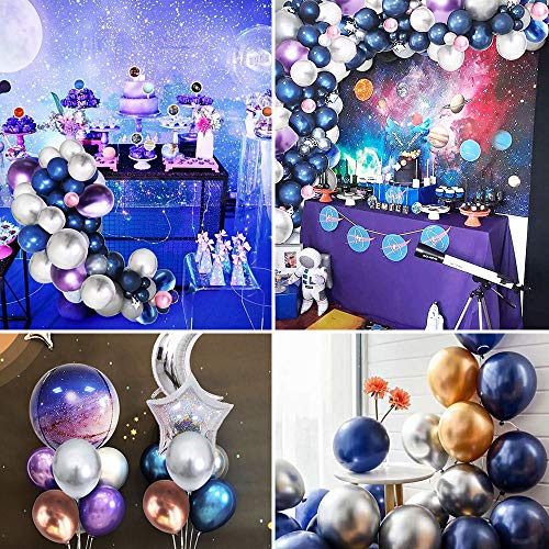 Decoraciones de fiesta de cumpleaños para niños, paquete de decoraciones de cumpleaños para adultos con pancarta de feliz cumpleaños, globos de fiesta de cielo estrellado Material para Baby Shower