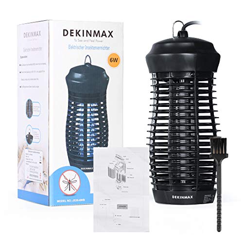 DEKINMAX Lámpara Mata Insectos Electrico Lámpara Anti Mosquitos UV Mosquitera Eléctrica (Lámpara Antimosquito 6W)
