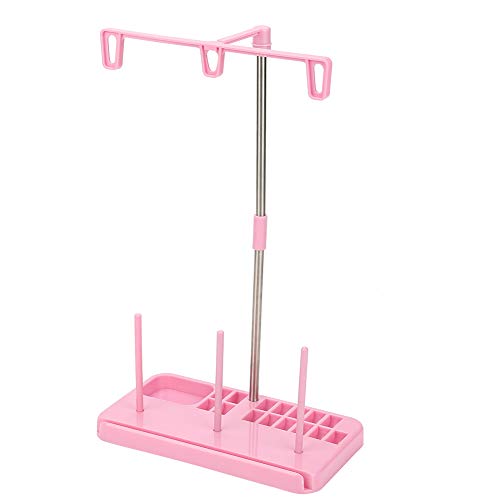 Delaman 3 Conos Costura Bordado Hilo Porta Carrete Soporte, Rosa