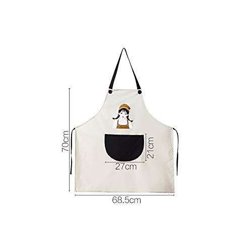 Delantal de moda para mujer, cocina, parrilla y repostería, 1 unidad