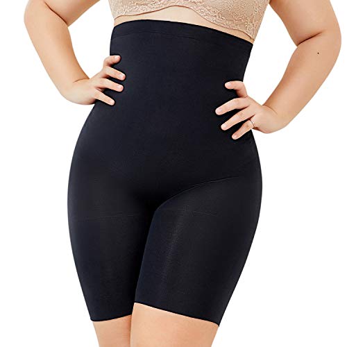 DELIMIRA Faja Reductora Ropa Interior Cintura Alta Pantalones Moldeadores para Mujer Negro 40