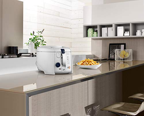 DeLonghi F28311.W1 Freidora, 1.2 L, rotativa, 1800 W, Acero Inoxidable, plástico, Blanco