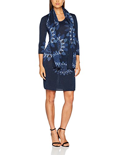 Desigual Vest_Helen Vestido, Azul (Navy 5000), Medium para Mujer