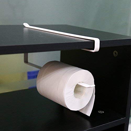 DEWIN Sostenedor de Papel - Debajo del gabinete del Rollo de Papel Toalla Que cuelga del Estante del sostenedor, Metal Inoxidable Cocina for Guardar Organizador for baño y Cocina