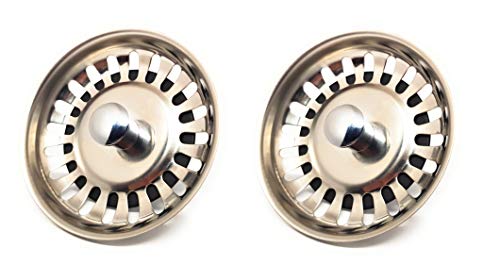 DigitalTech® - Pack de 2 coladores rejilla universal para fregadero de acero inoxidable. Tapón para desagüe fregadero.