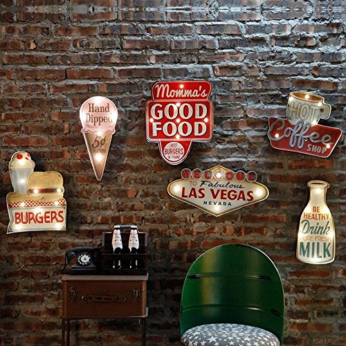 DiiliHiiri Cartel Retro Luminoso Cerveza Bar Restaurante Cafeteria Estilo Vintage Letrero Metálico de Artesanía Accesorios de Decoración Hogar de los Años 50 (Stop)