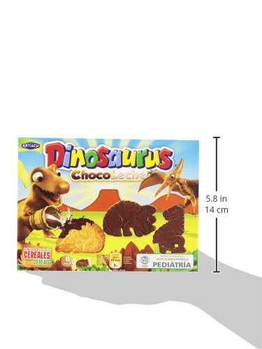 Dinosaurus - ChocoLeche - Galleta de cereales con chocolate con leche - 8 paquetes - [pack de 3]