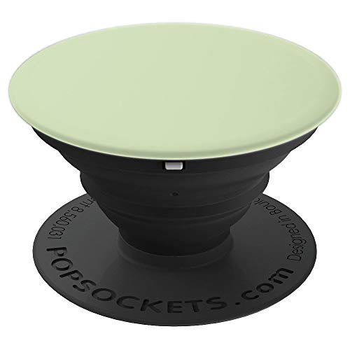 Diseño de Color Sólido Verde Pastel Menta PopSockets Agarre y Soporte para Teléfonos y Tabletas
