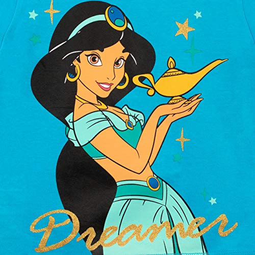 Disney Pijamas de Manga Corta para niñas Aladdin Azul 3-4 Años