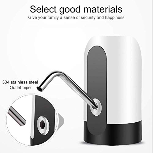 Dispensador de Agua, 5 galones USB, Carga automática, Bomba para Agua portátil eléctrica, extraíble, Apta para Uso en Agua embotellada.W-1 …
