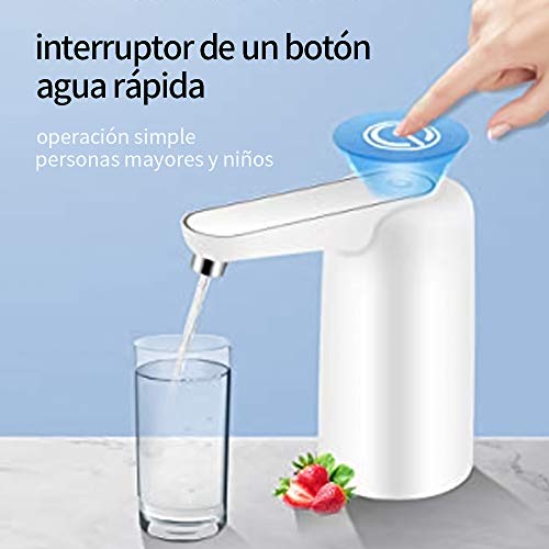 Dispensador de Agua, Dispensador de Agua Eléctrico Portátil, Puerto de Carga USB, Hogar, Oficina, Camping, Apto Para Agua Embotellada, Dispensador de Agua de Botella de Vidrio