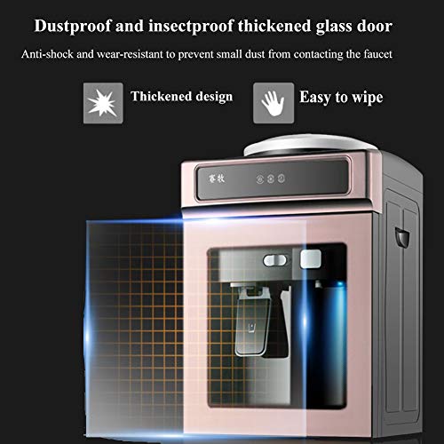 Dispensador de Agua, dispensador de Enfriador de Agua de encimera hervidor eléctrico con Agua fría y Caliente Ideal para Uso en el hogar Tipo de Calor y frío,Rojo