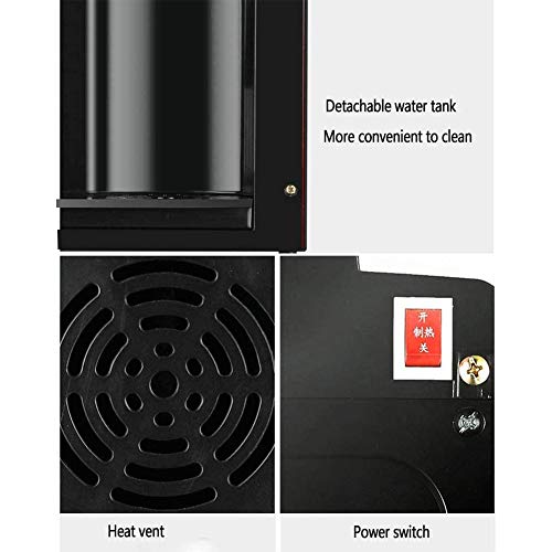 Dispensador de Agua, dispensador de Enfriador de Agua de encimera hervidor eléctrico con Agua fría y Caliente Ideal para Uso en el hogar Tipo de Calor y frío,Rojo