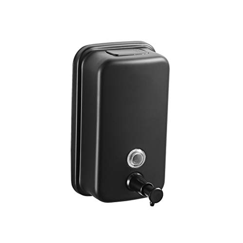 Dispensador de jabón de primera calidad Baño colgante Commercial Hotel Inicio Negro de acero inoxidable Distribuidor de líquido botella de la mano de cobre líquido de la boca de pared Alimentador Líqu