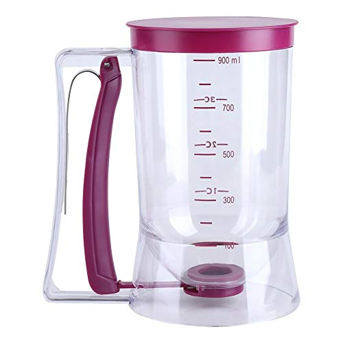 Dispensador de Masa Manual Tortitas Panqueques Waffles Medida Taza Cocina Hornear Herramienta Plástica Resistente Calor 900ml Socialme-EU