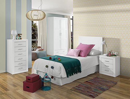 Dogar Kynus Lacado - Chifonier de 6 cajones, 105 x 55 x 40 cm, color blanco