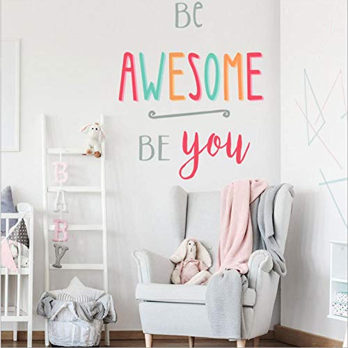 Dongxp Serie De Frases Cortas En Inglés De Macarons Que Combina Con El Color Sea Impresionante, Sea Usted, El Diseño Del Aula De La Habitación De Los Niños