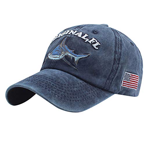 Dorical Hombre Mujer Unisex Gorra De Béisbol Verano Moda Simple Vintage Clásico Tiburón Bordado Sombrero para El Sol Hip Hop Sombreros Casual Visor Cap