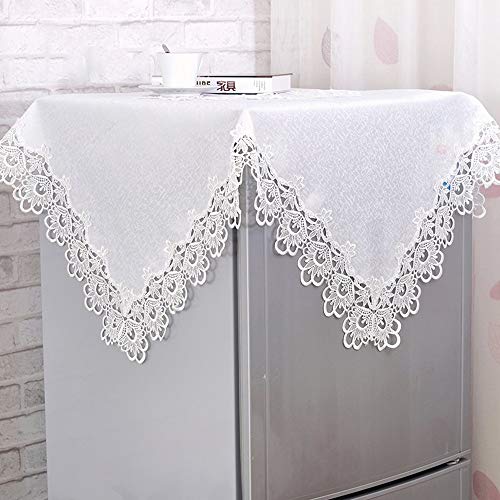 DQMSB Polvo Blanco Cubierta TV Frigorífico Mesita De Noche Electrodomésticos Cubierta De Tela (Size : 110 X 110cm)