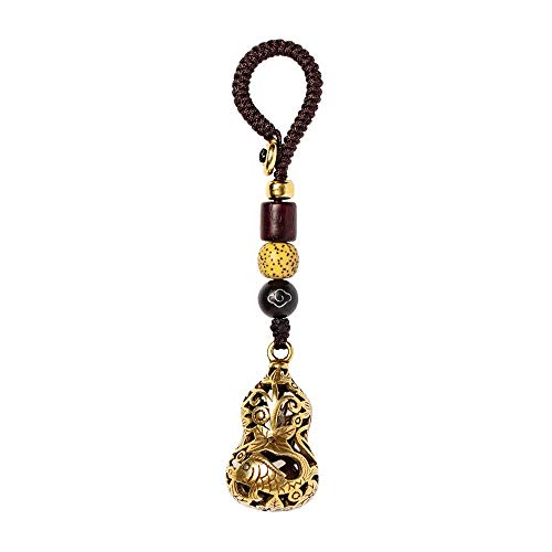 Drametree Llavero Colgante Del Encanto (hueco Pescado Calabaza) Retro Exquisito Colgante Puro Latón Adecuados For La Carpeta Casa Del Coche Del Anillo Dominante De Bolsos Y Otros Accesorios Mejor Rega