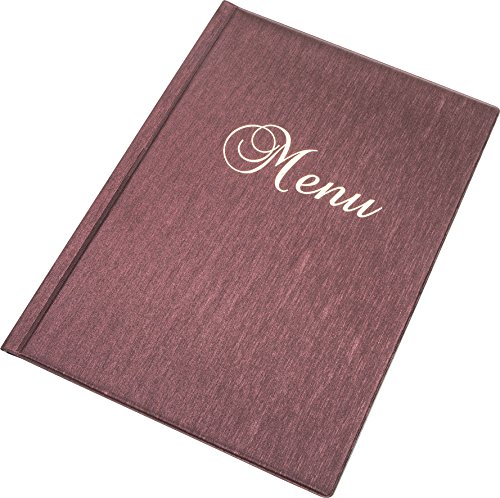 DWA Carta Menú de Mesa Restaurante Pub Hotel Catering 12 Páginas Expositor Tamaño A4 Red Metallic