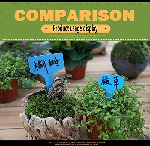 DXIA 180 Piezas Planta Marcadores, Etiquetas y Marcadores de Plástico, Multicolor Marcadores de Plástico en Forma de T, Plantas Reutilizable Etiquetas, Plantas Accesorios de Jardinería