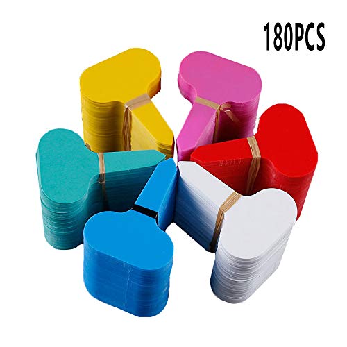 DXIA 180 Piezas Planta Marcadores, Etiquetas y Marcadores de Plástico, Multicolor Marcadores de Plástico en Forma de T, Plantas Reutilizable Etiquetas, Plantas Accesorios de Jardinería