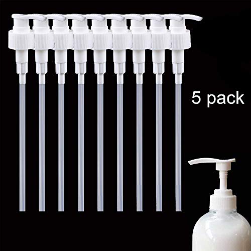 EasyULT 5 Piezas Bomba Universal para Botellas, Bombas de Dispensador Insertar para la Botella, Dispensador de dosificación, Bomba Dosificadora Sports, para 500 ml, 1000 ml - Diámetro Exterior 30 mm