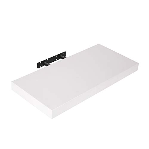 Edaygo Estante de Pared | Estante Flotante, 70 x 23,5 x 3,8 cm, Blanco