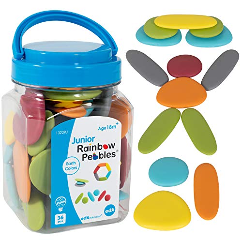 edx education Junior Rainbow Pebbles Juego de actividades, 36 piezas