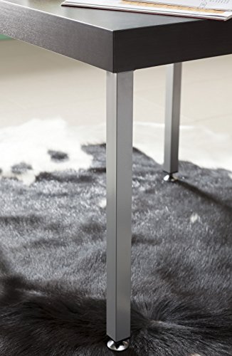 Element System 4 piezas de pata de tubo de acero de tipo cuadrado, patas de mesa, patas de mueble incluyendo placa para atornillar, 4 colores, 10 tamaños, 20 cm, negro, 18133-00293