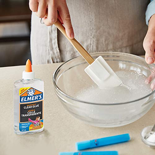 Elmer's pegamento transparente, lavable y apto para niños de 147 ml; adecuado para hacer slime