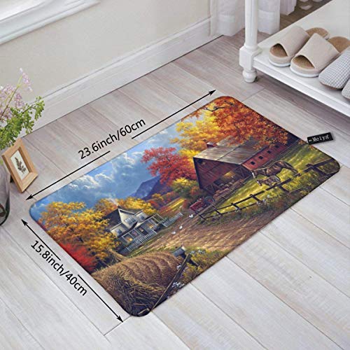 Elsaone Village Farm Delantal de Chef Delantal de Cocina Delantal con Peto para cocinar Parrilla Hornear 60 x 40 cm / 24 x 16 Pulgadas