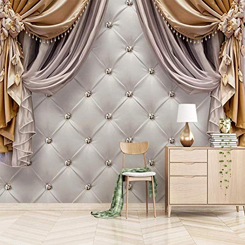 EMTF Fondo De Pantalla 3D Personalizado Cortinas Modernas Fondos Suaves Mural Sala De Estar Sofá Dormitorio Decoración para El Hogar Pintura De Pared-450X300Cm